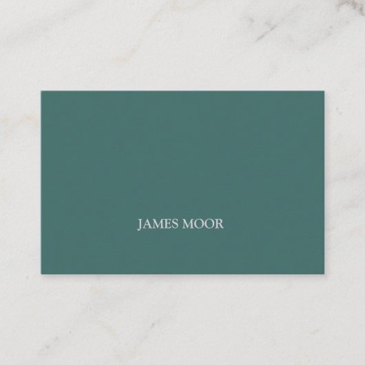 Grüne Visitenkarte mit grauer Schrift 名刺 (正面)