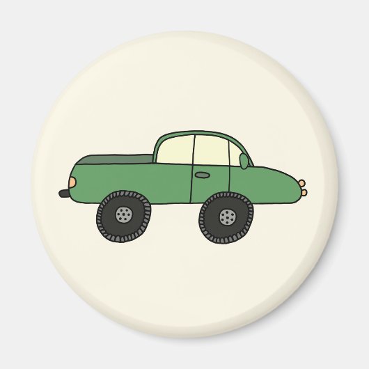 Grüner Geländewagen マグネット (正面)