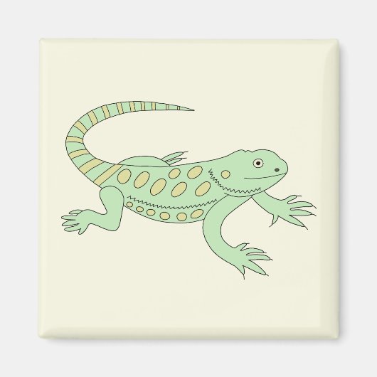 Grüner Leguan マグネット (正面)