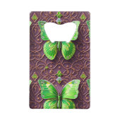 Grüner Schmetterling 3D Optik クレジットカード栓抜き (裏面)