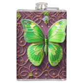 Grüner Schmetterling 3D Optik フラスク (裏面)