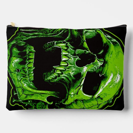 Grüner Vampirschädel アクセサリーポーチ (正面)
