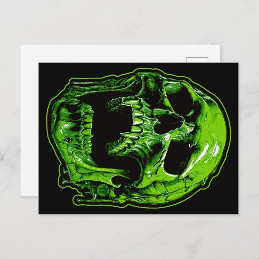 Grüner Vampirschädel ポストカード (正面/裏面)