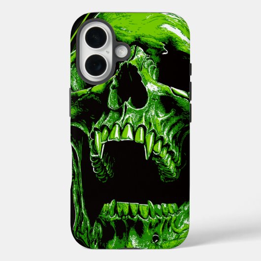 Grüner Vampirschädel Case-Mate iPhoneケース (裏面)