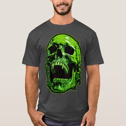 Grüner Vampirschädel Tシャツ (正面)