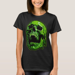 Grüner Vampirschädel Tシャツ