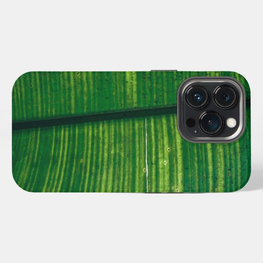 Grünes Blatt mit Details aus Costa Rica iPhoneケース (裏面横)