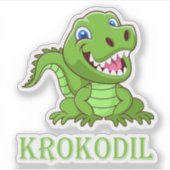 grünes Krokodil シール (正面)