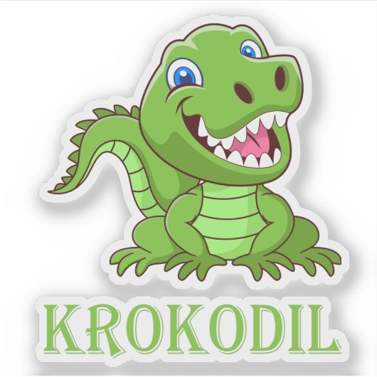 grünes Krokodil シール (正面)