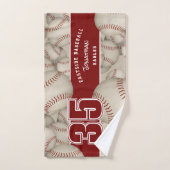 grungbaseballs softballsアスリートとチーム名 バスタオルセット (ハンドタオル)