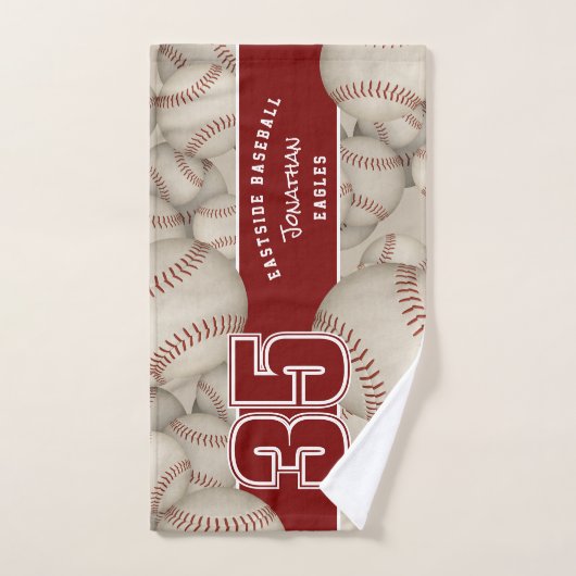 grungbaseballs softballsアスリートとチーム名 バスタオルセット (ハンドタオル)