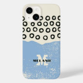 Grunge aesthetic abstract minimal Monogram Case-Mate iPhoneケース (裏面)