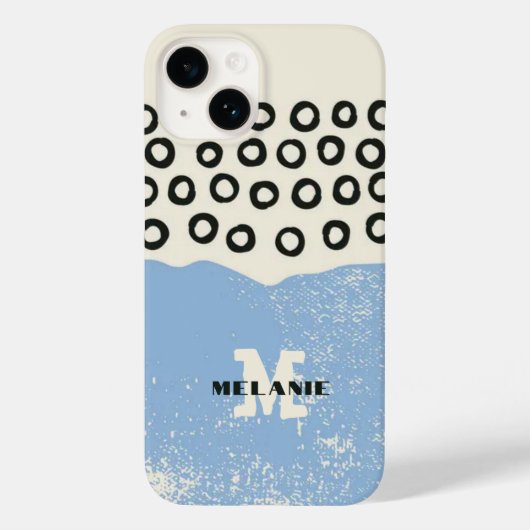 Grunge aesthetic abstract minimal Monogram Case-Mate iPhoneケース (裏面)