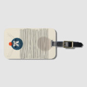 Grunge aestheticstripes minimal Monogram ラゲッジタグ (正面横)