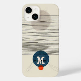 Grunge aestheticstripes minimal Monogram Case-Mate iPhone 14ケース