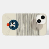Grunge aestheticstripes minimal Monogram Case-Mate iPhoneケース (裏面 (横))