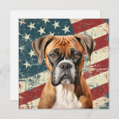 Grunge American Flag Boxer Dog (正面/裏面)