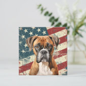 Grunge American Flag Boxer Dog (スタンド正面)
