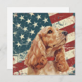 Grunge American Flag Cocker Spaniel Dog (正面/裏面)
