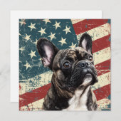 Grunge American Flag French Bulldog (正面/裏面)