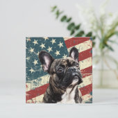 Grunge American Flag French Bulldog (スタンド正面)
