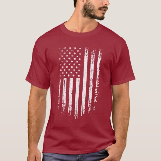 Grunge American Flag Tシャツ (正面)