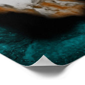 Grunge American Pitbull Terrier Portrait ポスター (角)