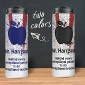 Grunge Apple Stamp Custom Name Quote Teacher タンブラー