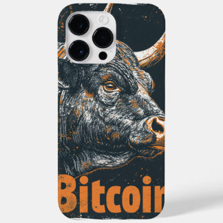 Grunge Bitcoin Bull Blockchain design Case-Mate iPhone 14 Pro Maxケース