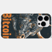 Grunge Bitcoin Bull Blockchain design Case-Mate iPhoneケース (裏面 (横))