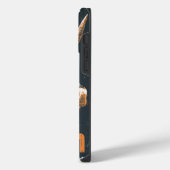 Grunge Bitcoin Bull Blockchain design iPhoneケース (左側面)