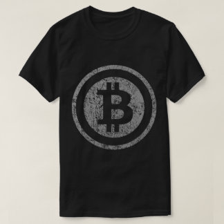Grunge Bitcoin Crypto Symbol Design Tシャツ