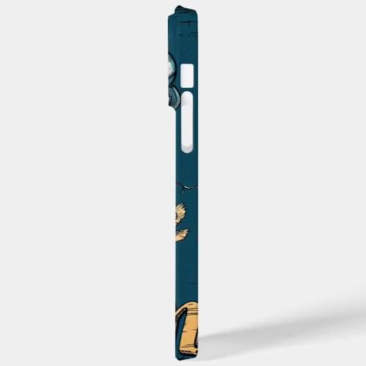 Grunge Bitcoin hot air balloon Blockchain design Case-Mate iPhoneケース (裏面 / 左)