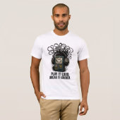 Grunge Cassette Player with Spiked Headphones Tシャツ (正面フル)