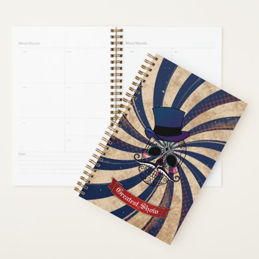 Grunge Circus Sugar Skull Ringmaster プランナー手帳 (ディスプレー)