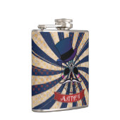 Grunge Circus Sugar Skull Ringmaster Personalised フラスク (右)