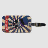 Grunge Circus Sugar Skull Ringmaster Personalised ラゲッジタグ (正面横)