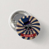 Grunge Circus Sugar Skull Ringmaster Personalised 缶バッジ (正面&裏面)