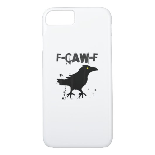 Grunge Coffee F Caw F Crow Humor Creative Style Case-Mate iPhoneケース (裏面)