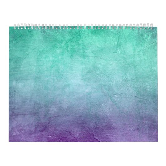 Grunge Colors - Teal & Purple カレンダー (カバー)