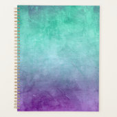 Grunge Colors - Teal & Purple プランナー手帳 (正面)
