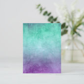 Grunge Colors - Teal & Purple ポストカード (スタンド正面)