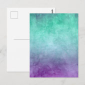 Grunge Colors - Teal & Purple ポストカード (正面/裏面)