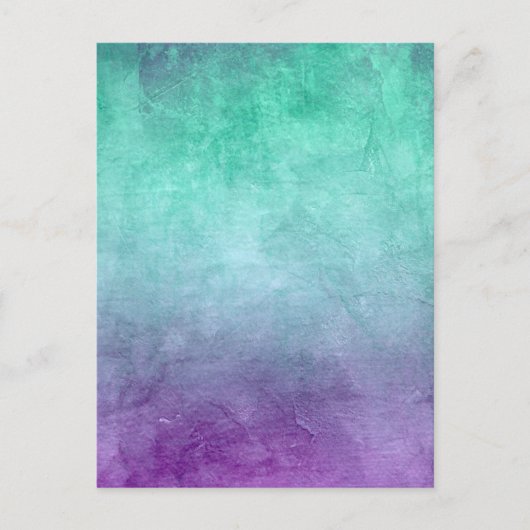 Grunge Colors - Teal & Purple ポストカード (正面)