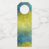 Grunge Colors - Yellow & Blue ボトルネックタグ (正面)