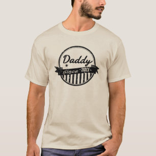 Grunge Daddy Since Year Banner Circle Tシャツ