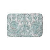 Grunge Damask Aqua Mint Blue Blush Pink バスマット (正面)