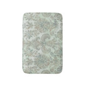 Grunge Damask Duck Egg Blue Sage Green バスマット (正面縦)