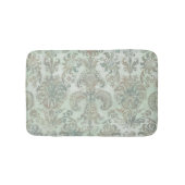 Grunge Damask Duck Egg Blue Sage Green バスマット (正面)