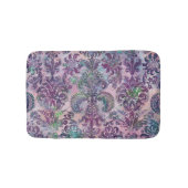 Grunge Damask Pink Purple Charteuse Turquoise バスマット (正面)